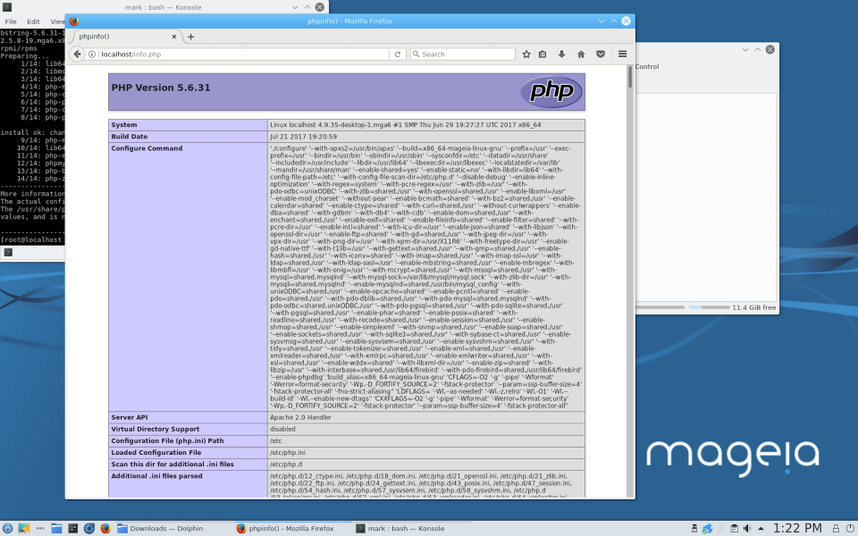 Mageia PHP info